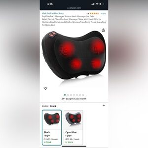 BRAND NEW Heated shiatsu massage pillow